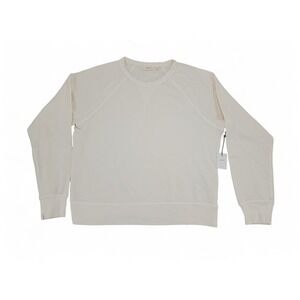 AE77 Mens Long Sleeve Crewneck Sweatshirt Pullover Top‎ Ivory